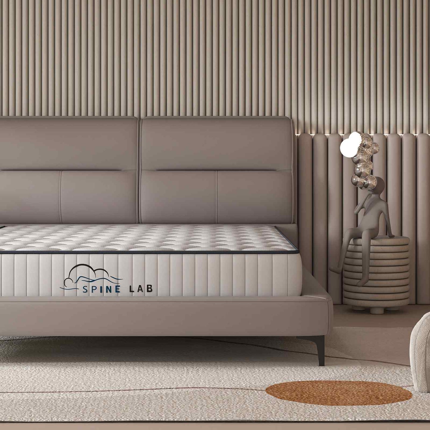 Spine-Lab Mattress 5 Zone 21cm Medium Firm Foam Bonnell Spring - King Single - White V160-10003846