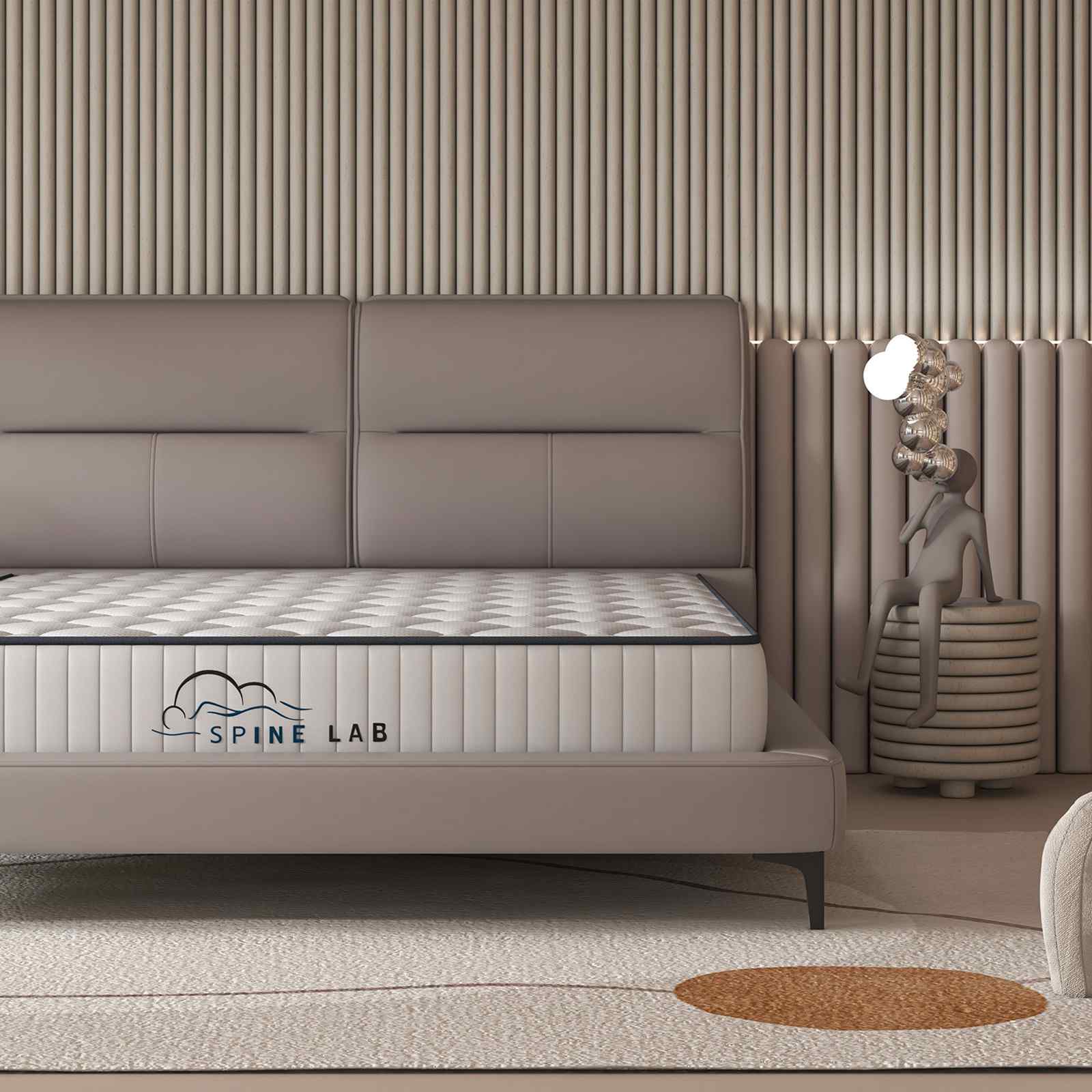 Spine-Lab Mattress 5 Zone 21cm Medium Firm Foam Bonnell Spring - King Single - White V160-10003846