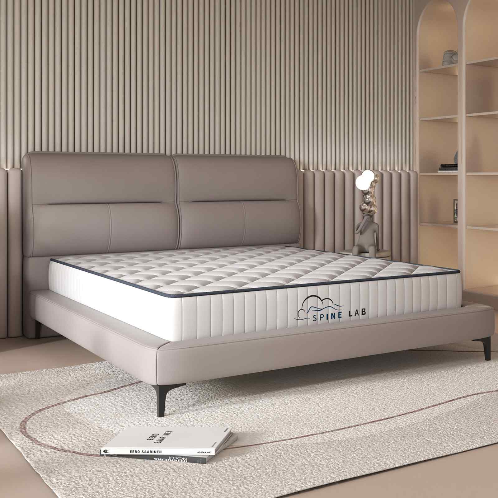 Spine-Lab Mattress 5 Zone 21cm Medium Firm Foam Bonnell Spring - King Single - White V160-10003846