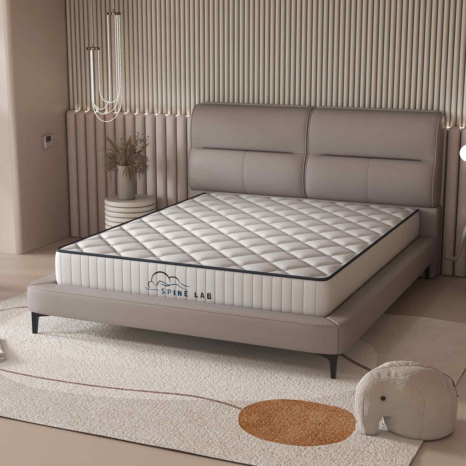 Spine-Lab Mattress 5 Zone 21cm Medium Firm Foam Bonnell Spring - King Single - White V160-10003846