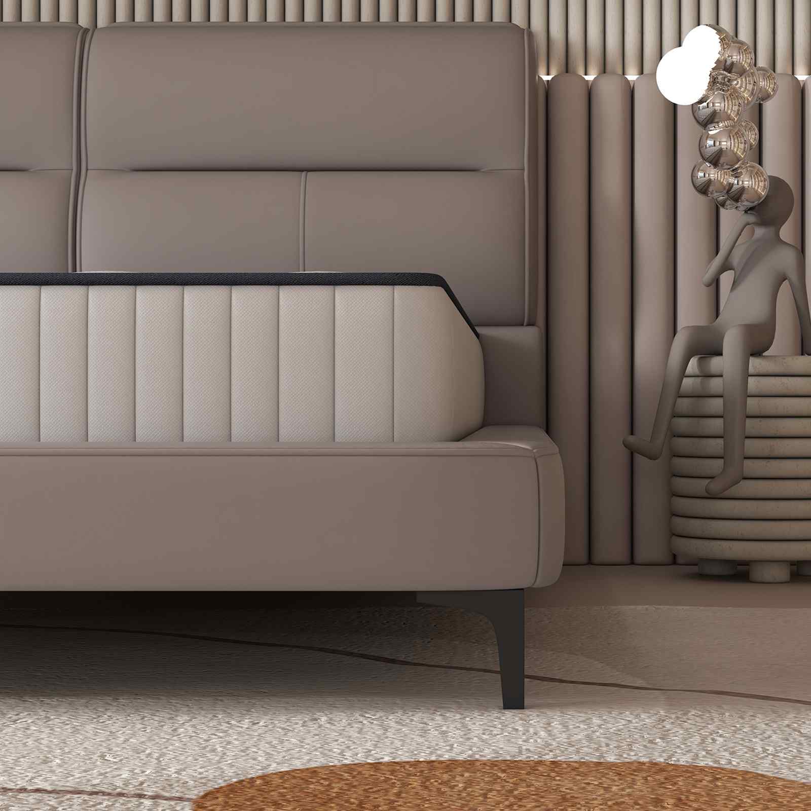 Spine-Lab Mattress 5 Zone 21cm Medium Firm Foam Bonnell Spring - King Single - White V160-10003846
