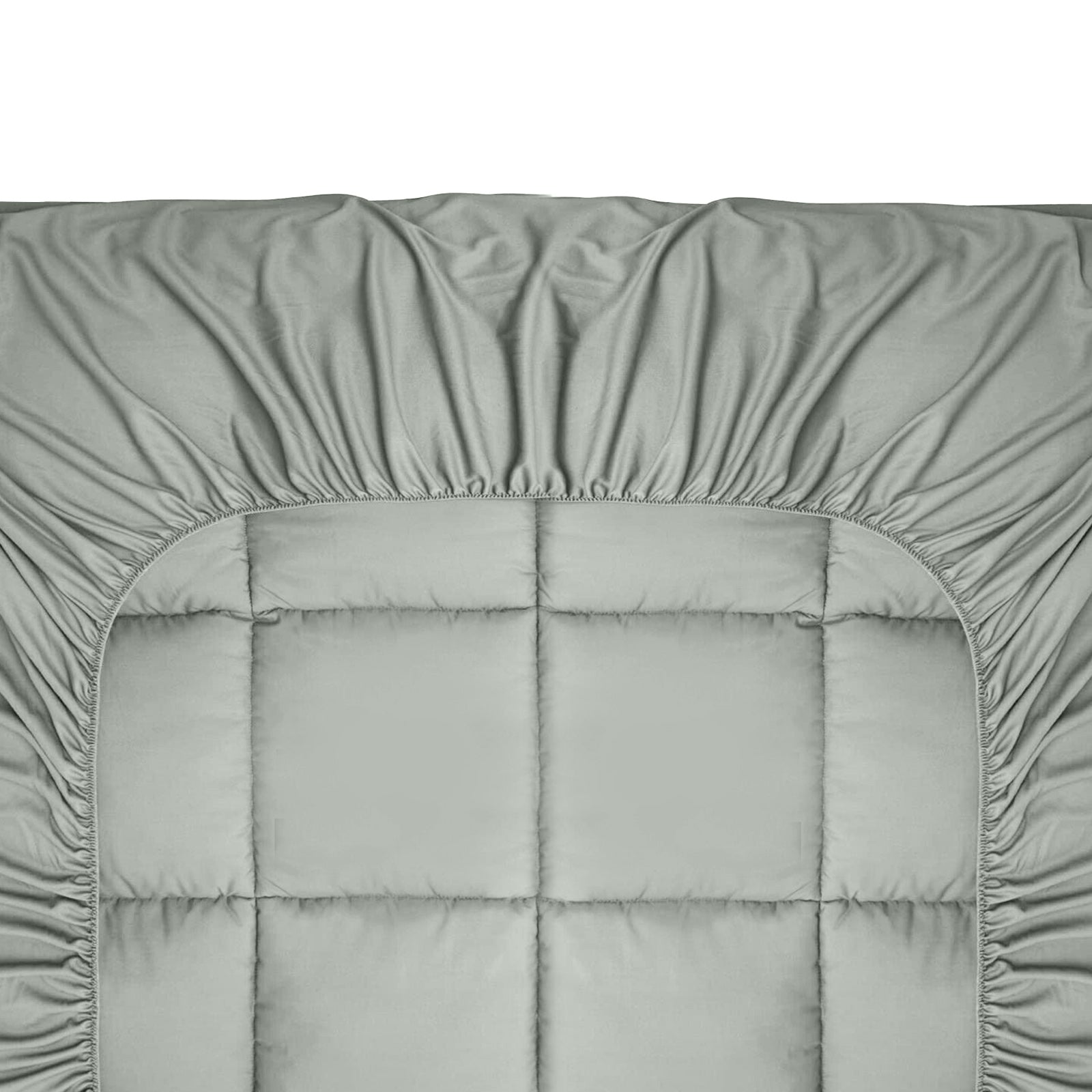 Royal Comfort Charcoal Bamboo Blend Topper 800GSM 45cm Skirt Luxury Bedding - Single - Charcoal V160-10003952