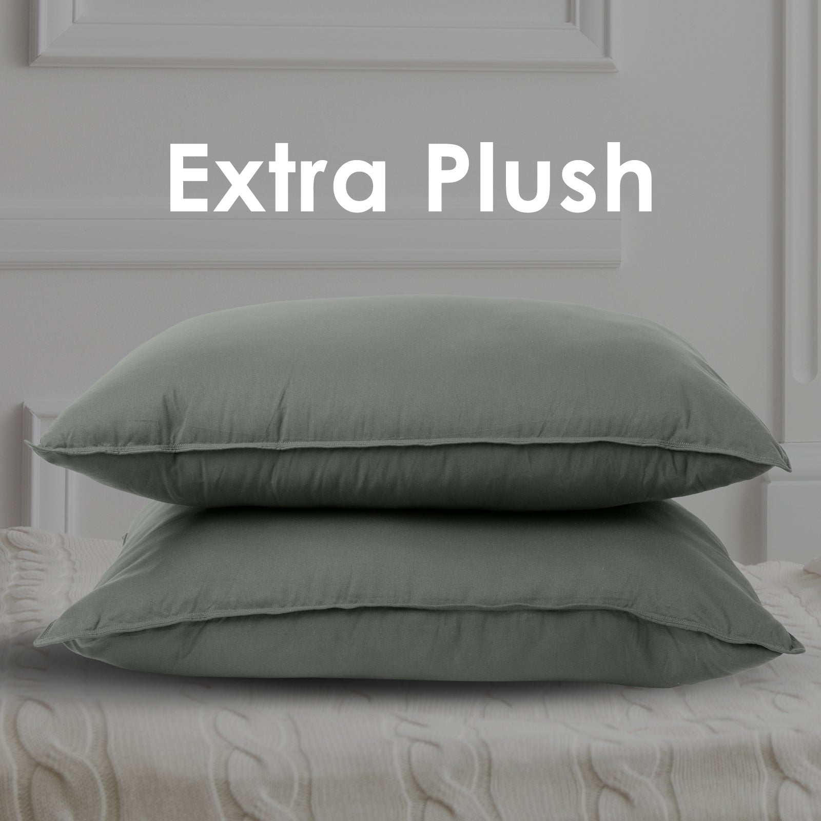 Royal Comfort Charcoal Bamboo Pillow Hotel Quality Luxury Twin Pack V160-10003957
