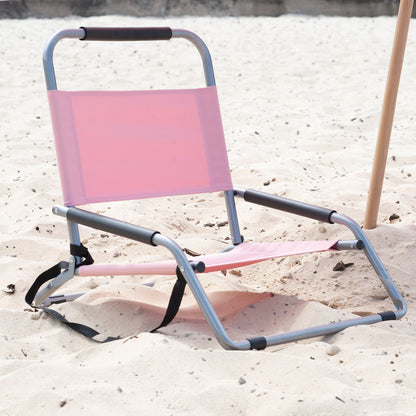 Havana Outdoors Beach Chair 2 Pack Folding Portable Summer Camping Outdoors - Dusty Rose V160-10003990
