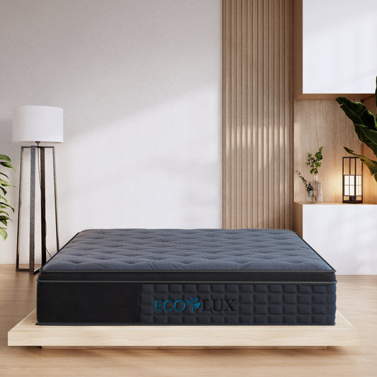 Eco Lux Euro Top 7 -Zone Pocket Spring Mattress Plush Edge Support Medium Firm - King Single V160-10004027