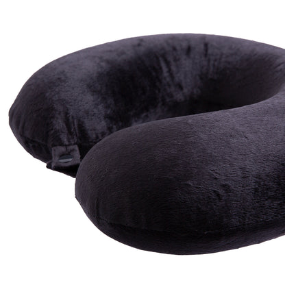 Milano Decor Memory Foam Travel Neck Pillow With Clip Cushion Support Soft Black V160-10004244