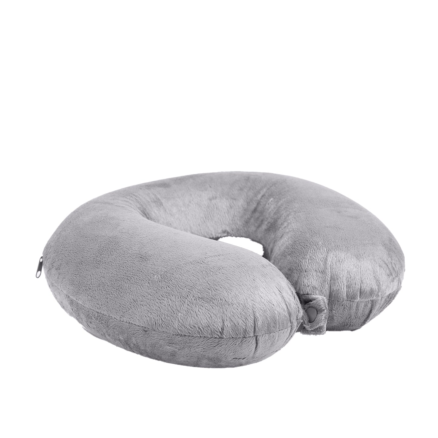 Milano Decor Memory Foam Travel Neck Pillow With Clip Cushion Support Soft Grey V160-10004245