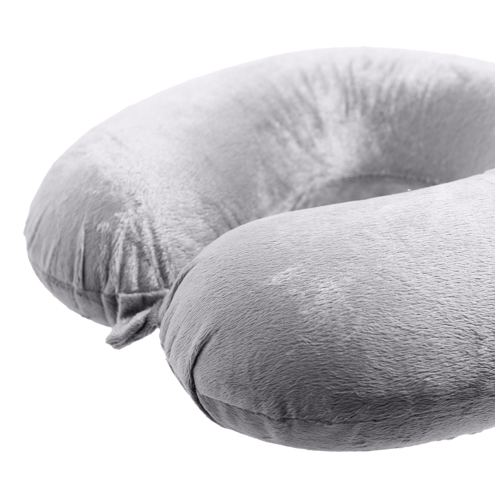 Milano Decor Memory Foam Travel Neck Pillow With Clip Cushion Support Soft Grey V160-10004245