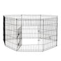 4Paws 8 Panel Playpen Puppy Exercise Fence Cage Enclosure Pets Black All Sizes - 24" - Black V160-10004321
