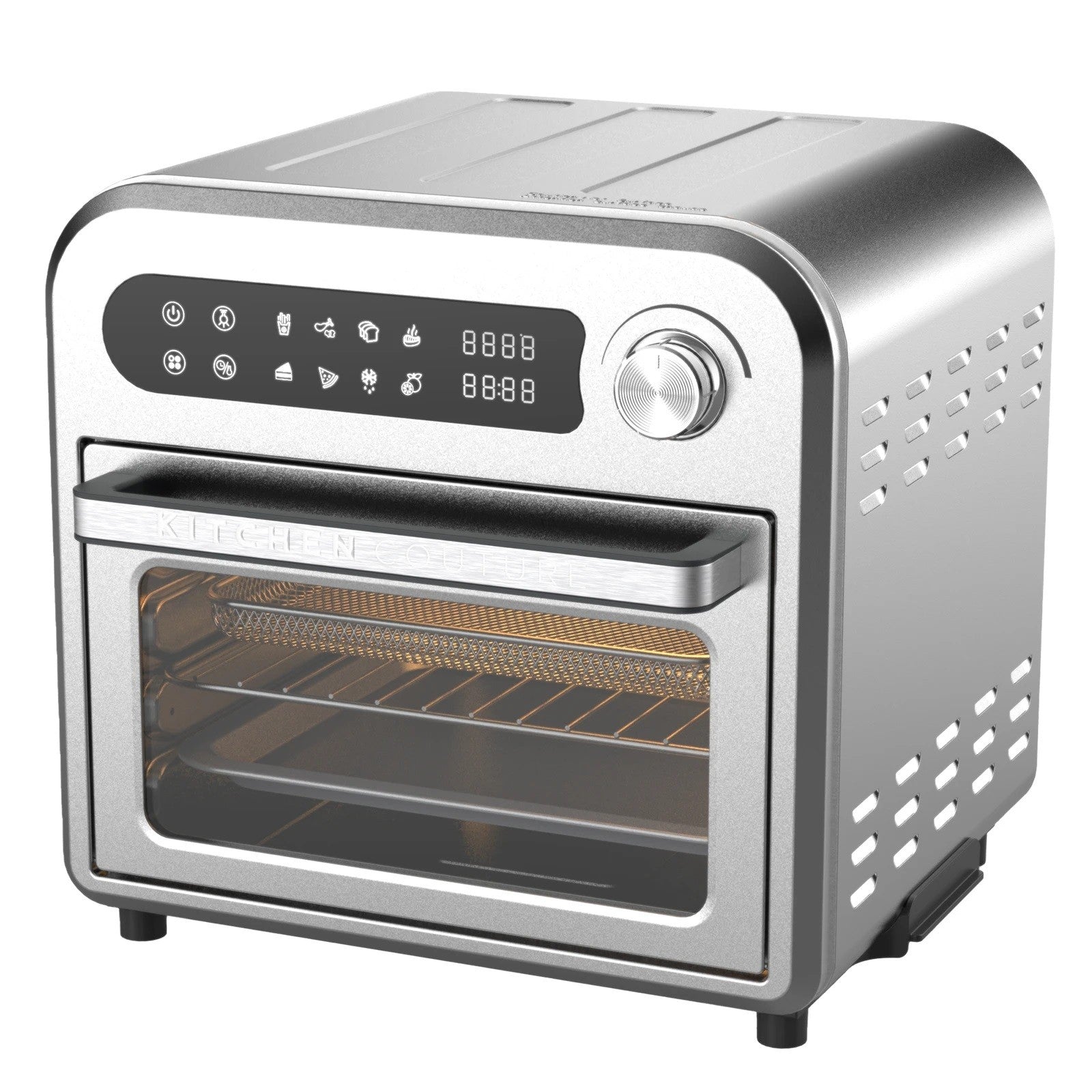 Kitchen Couture 10 Litre Compact Air Fryer Oven Oil Free Cooking Silver V160-10004330