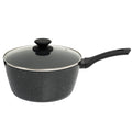 Stone Chef Forged Saucepan With Lid Cookware Kitchen Black 20cm V160-10004353