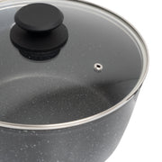 Stone Chef Forged Saucepan With Lid Cookware Kitchen Black 20cm V160-10004353