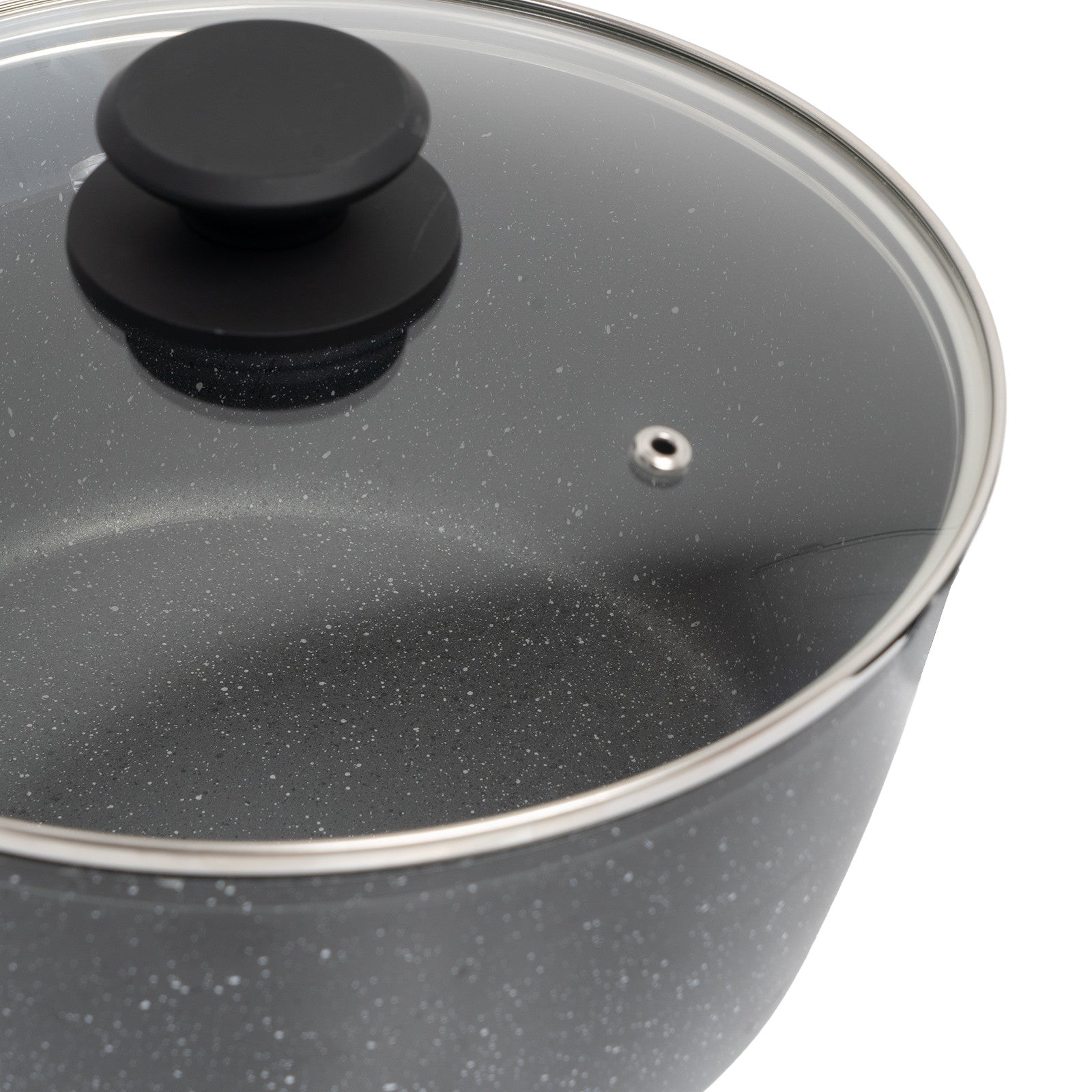 Stone Chef Forged Saucepan With Lid Cookware Kitchen Black 20cm V160-10004353