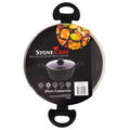 Stone Chef Forged Casserole With Lid Cookware Kitchen Black 24cm V160-10004354