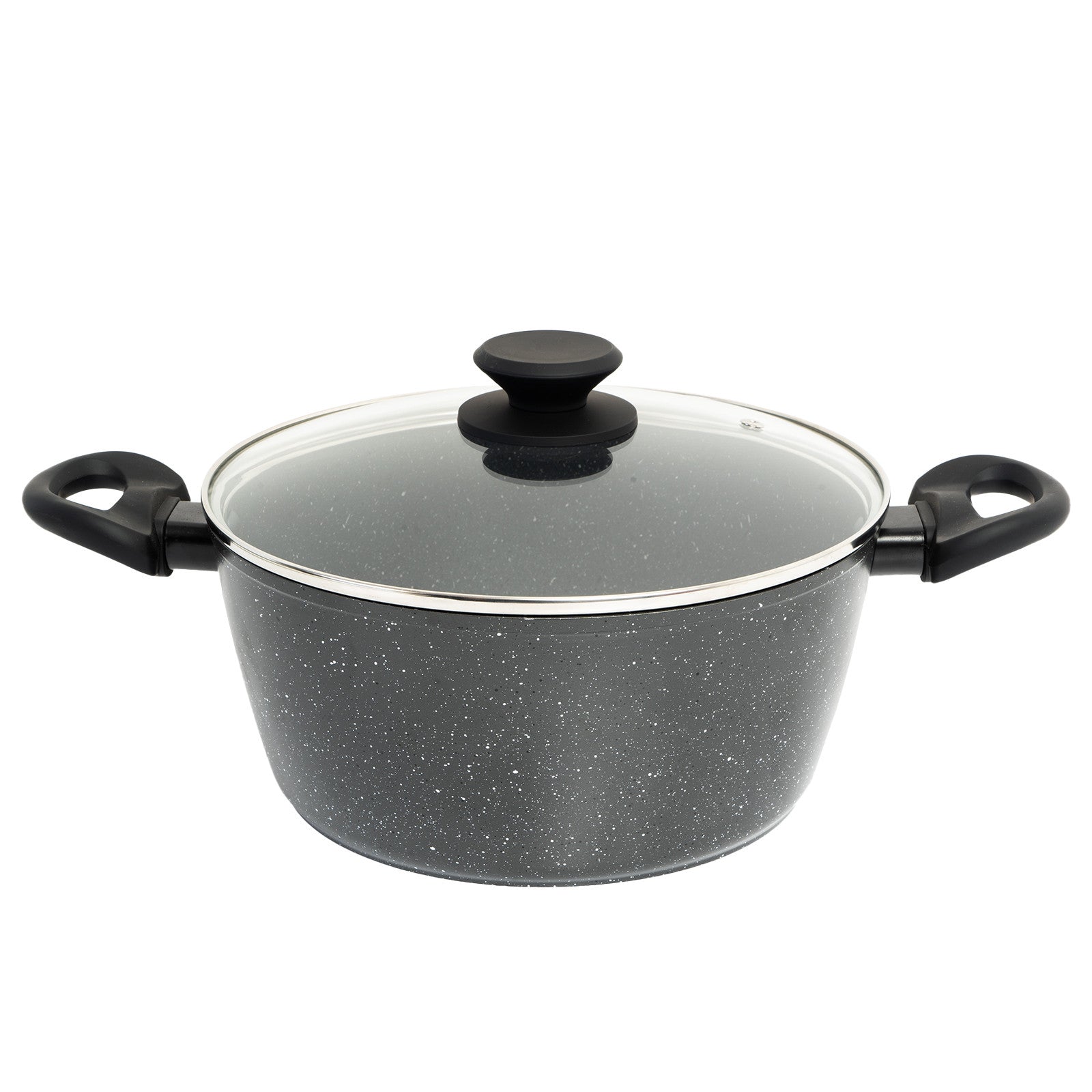 Stone Chef Forged Casserole With Lid Cookware Kitchen Black 24cm V160-10004354