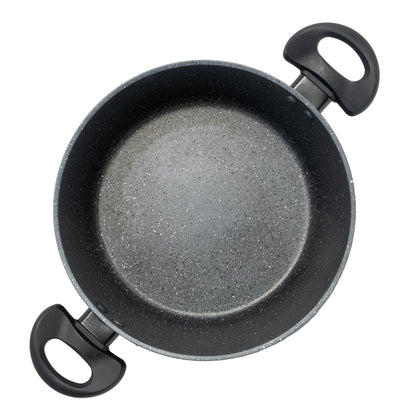 Stone Chef Forged Casserole With Lid Cookware Kitchen Black 24cm V160-10004354