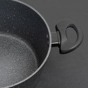 Stone Chef Forged Casserole With Lid Cookware Kitchen Black 24cm V160-10004354