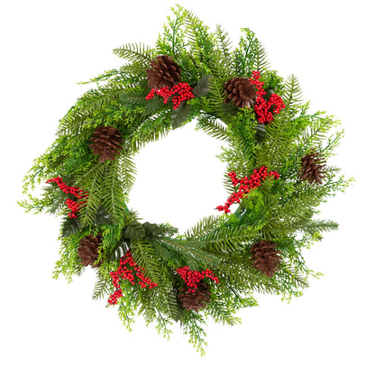 Santa's Helper Pine Cone Christmas Wreath Decor Xmas 50CM V160-10004380