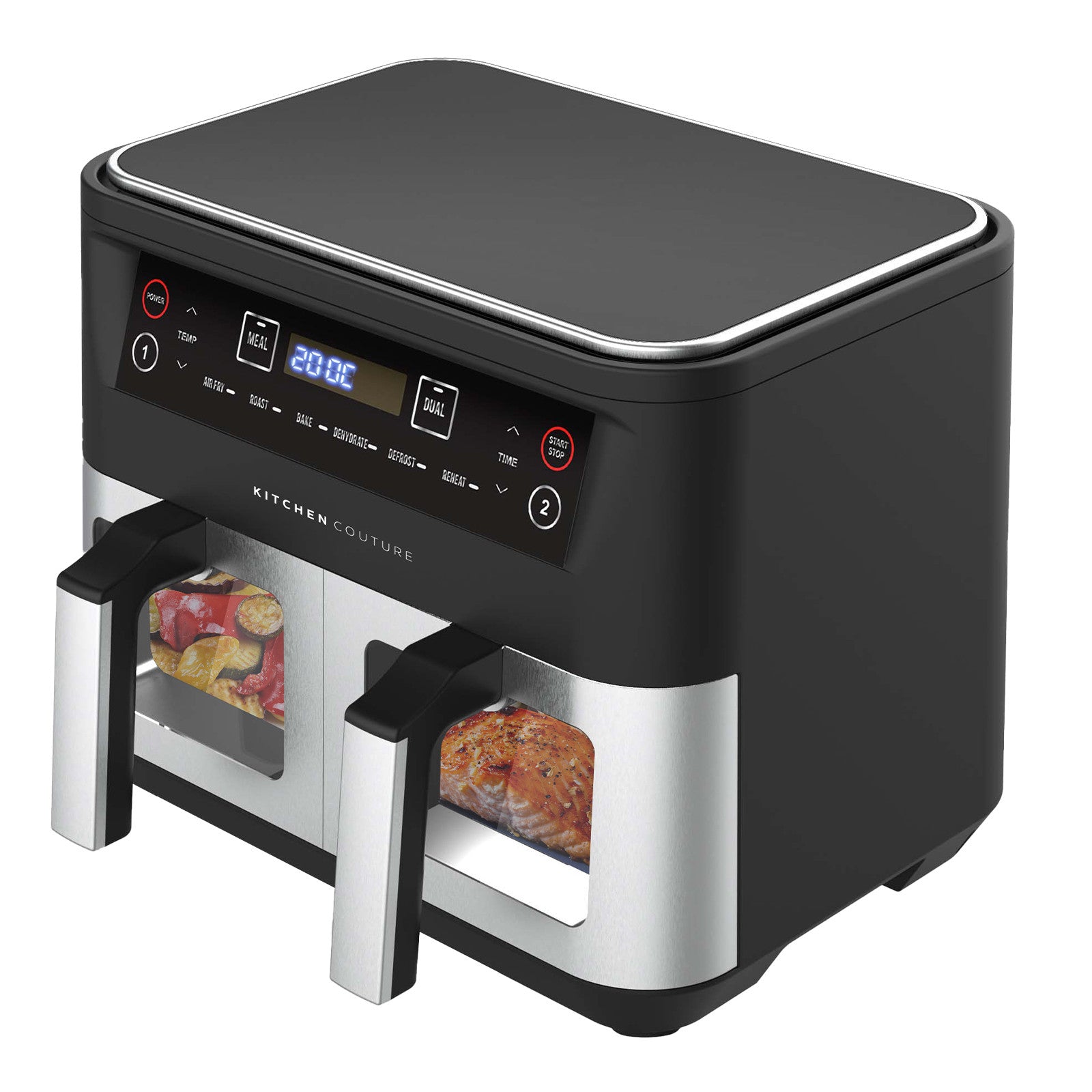 Kitchen Couture Dual View 2 x 5 Litre (10 Litre) Air Fryer Stainless Steel V160-10004409