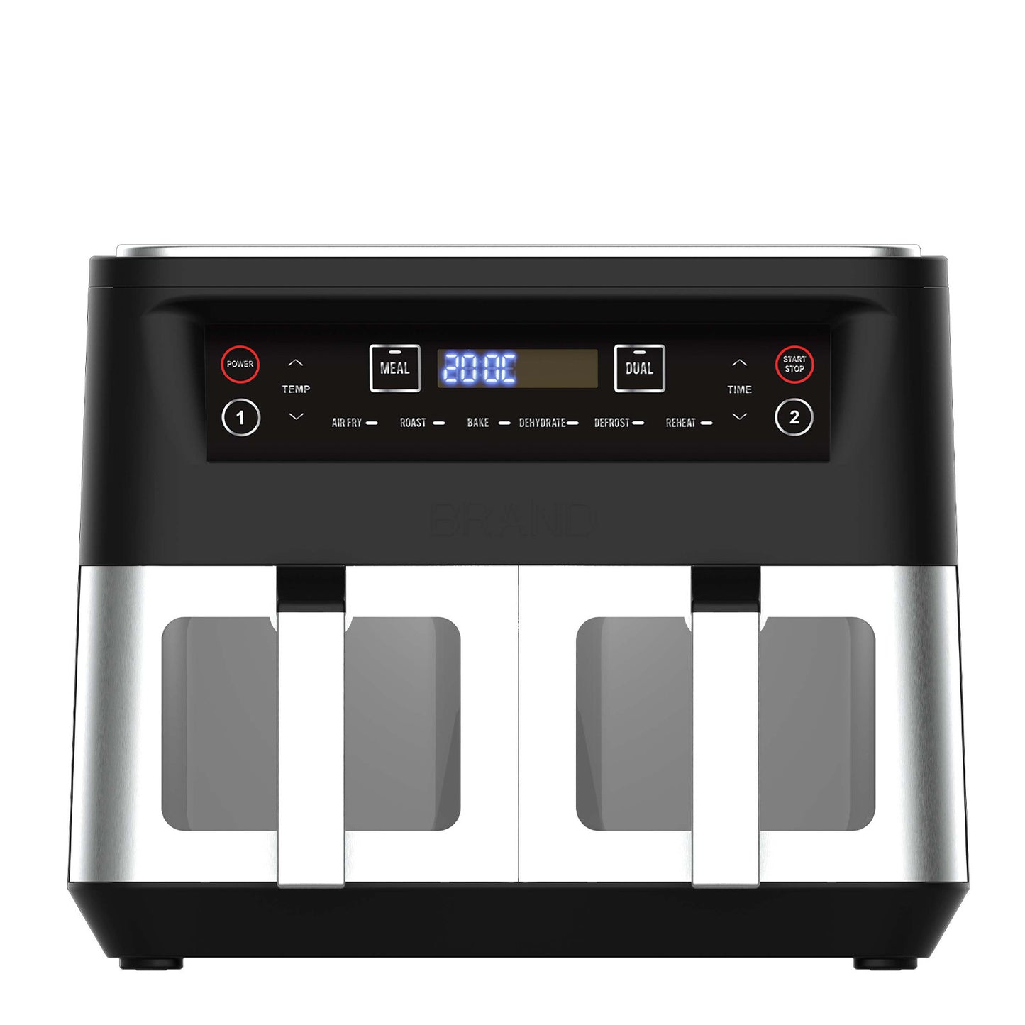 Kitchen Couture Dual View 2 x 5 Litre (10 Litre) Air Fryer Stainless Steel V160-10004409