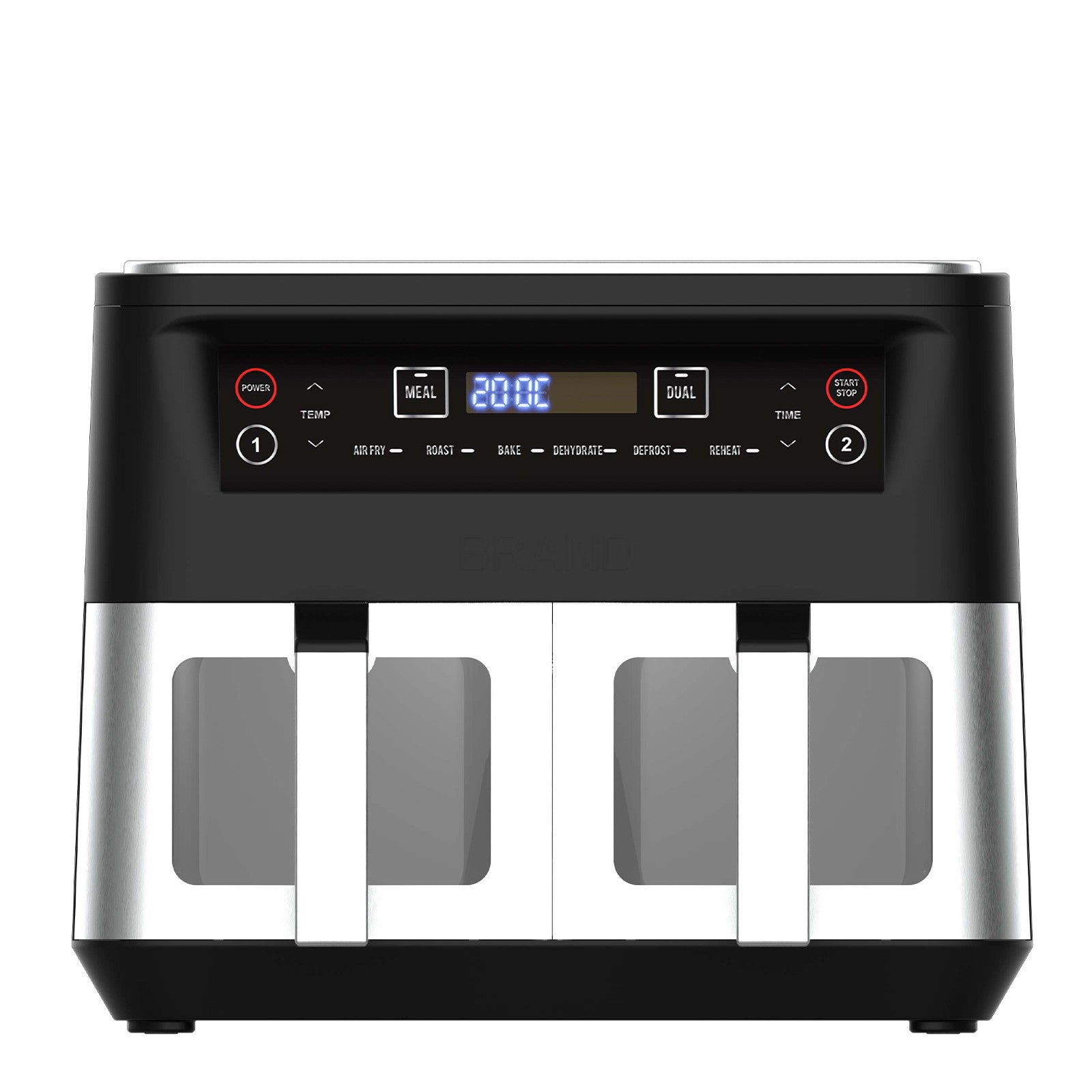 Kitchen Couture Dual View 2 x 5 Litre (10 Litre) Air Fryer Stainless Steel V160-10004409