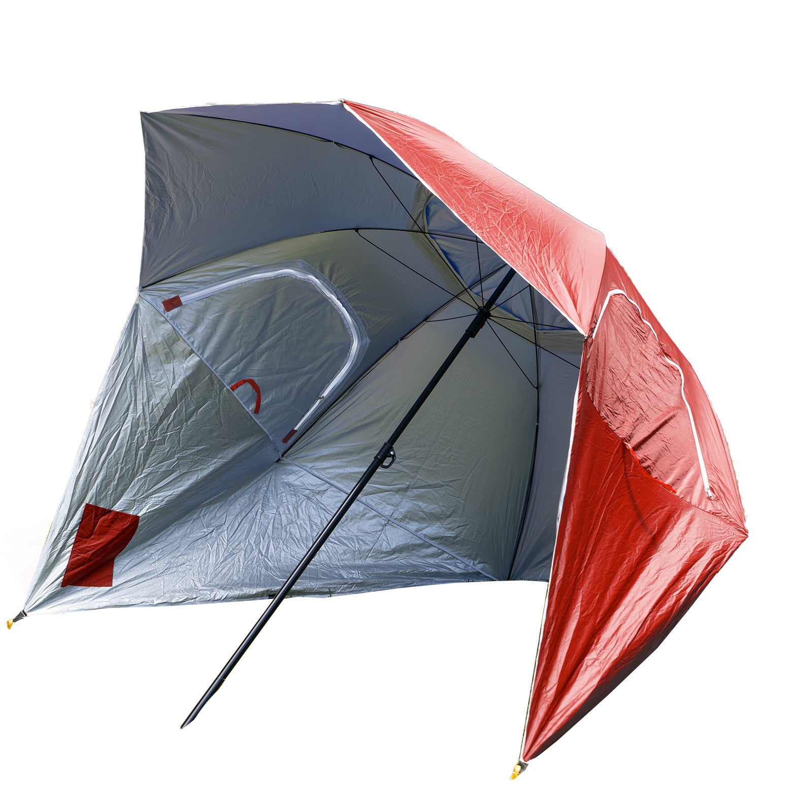 Havana Outdoors Beach Umbrella 2.4M Outdoor Garden Beach Portable Shade Shelter - Red V160-10004415