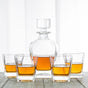 Novare Oval Whiskey Decanter Bottle With 4 Whiskey Glasses Set V160-10004427