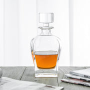 Novare Oval Whiskey Decanter Bottle With 4 Whiskey Glasses Set V160-10004427