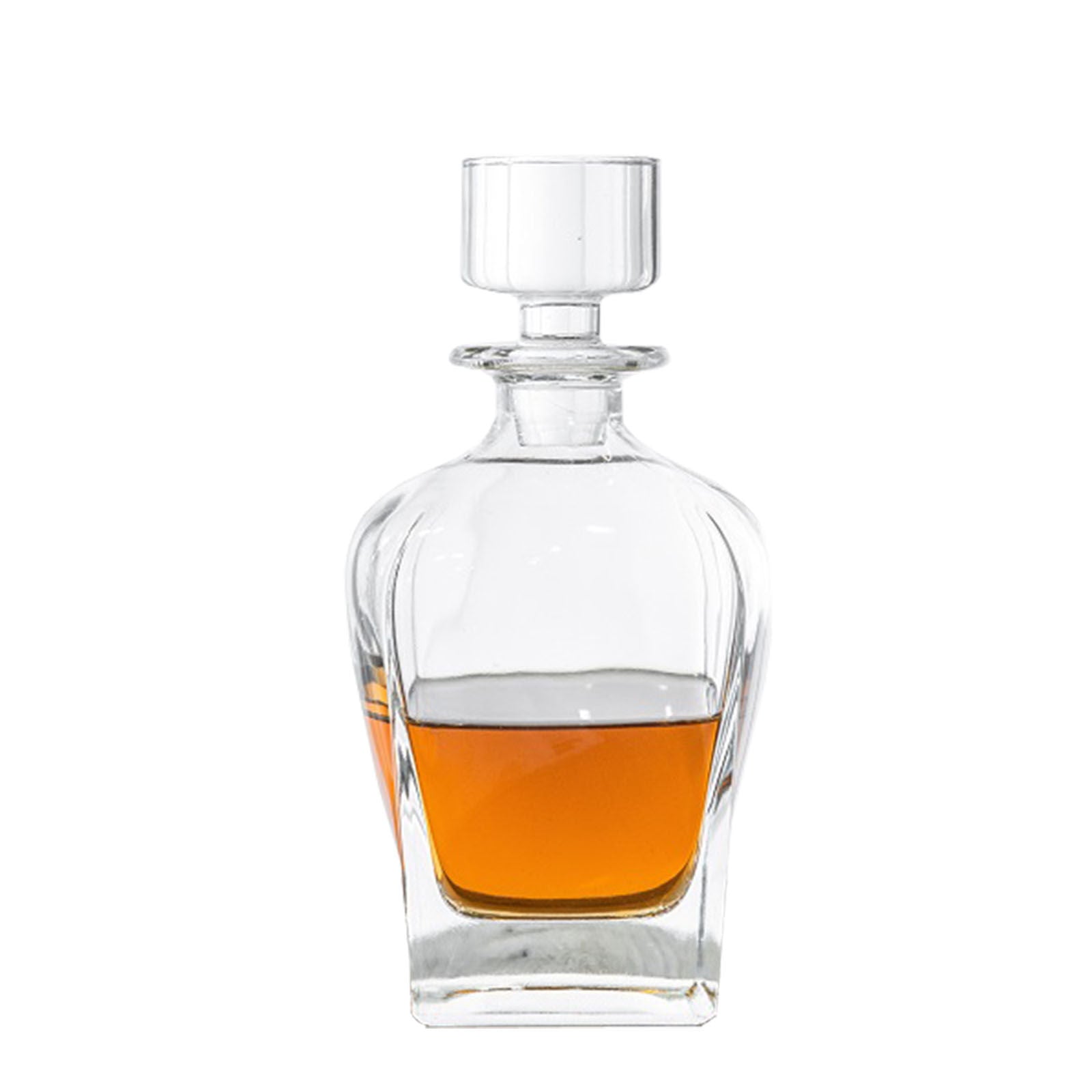 Novare Oval Whiskey Decanter Bottle With 4 Whiskey Glasses Set V160-10004427