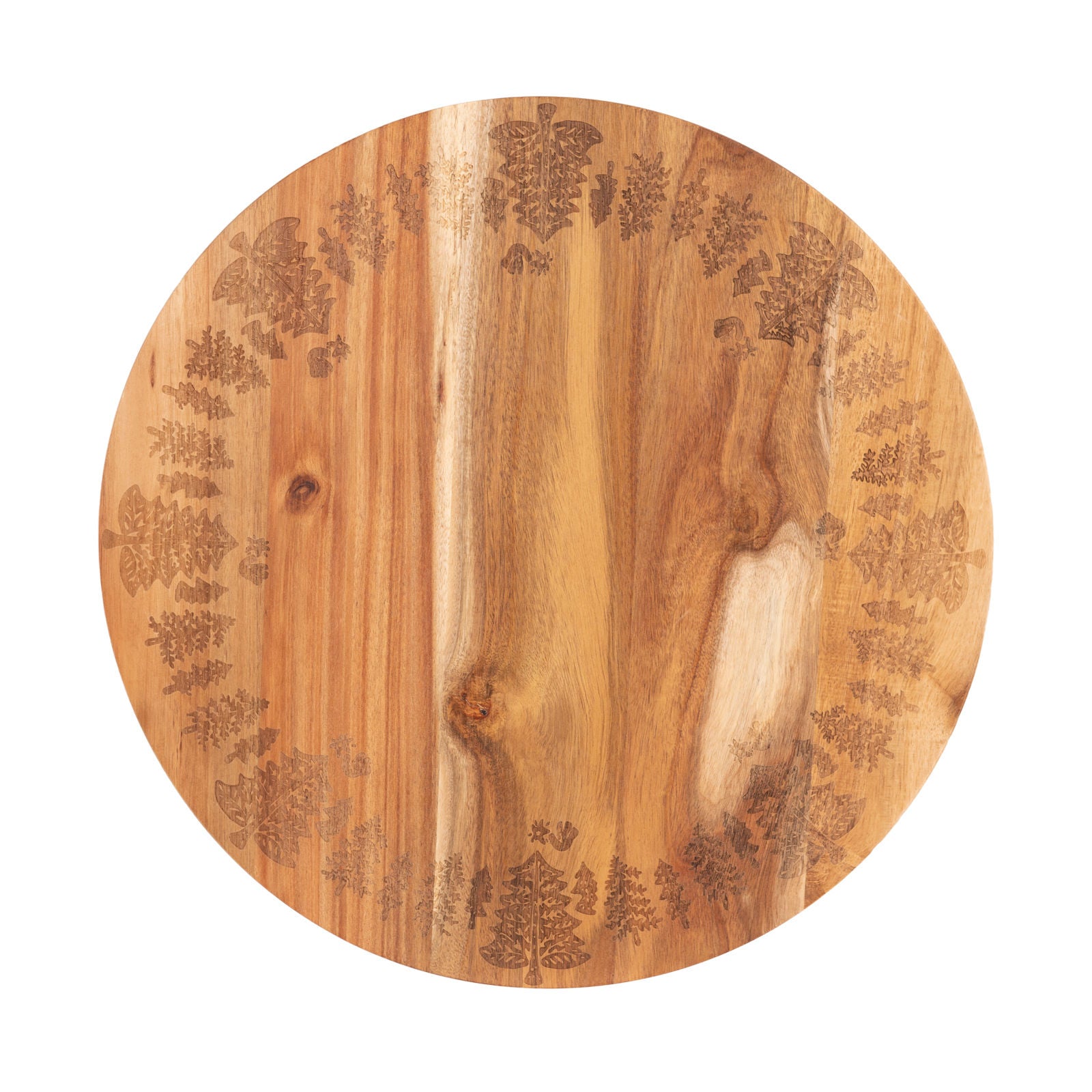 Bread and Butter 18 Inch Wooden Lazy Susan Tray - Trees V160-10004451