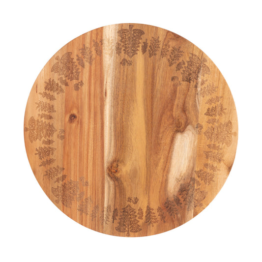 Bread and Butter 18 Inch Wooden Lazy Susan Tray - Trees V160-10004451