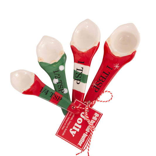 Bread and Butter Gnome Measuring Spoons - 4 Pack - Green/ Red/ White V160-10004459