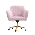 Casa Decor Arles Velvet Office Chair Mid Back Swivel Height Adjustable Blush V160-10004478