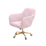 Casa Decor Arles Velvet Office Chair Mid Back Swivel Height Adjustable Blush V160-10004478