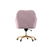 Casa Decor Arles Velvet Office Chair Mid Back Swivel Height Adjustable Blush V160-10004478
