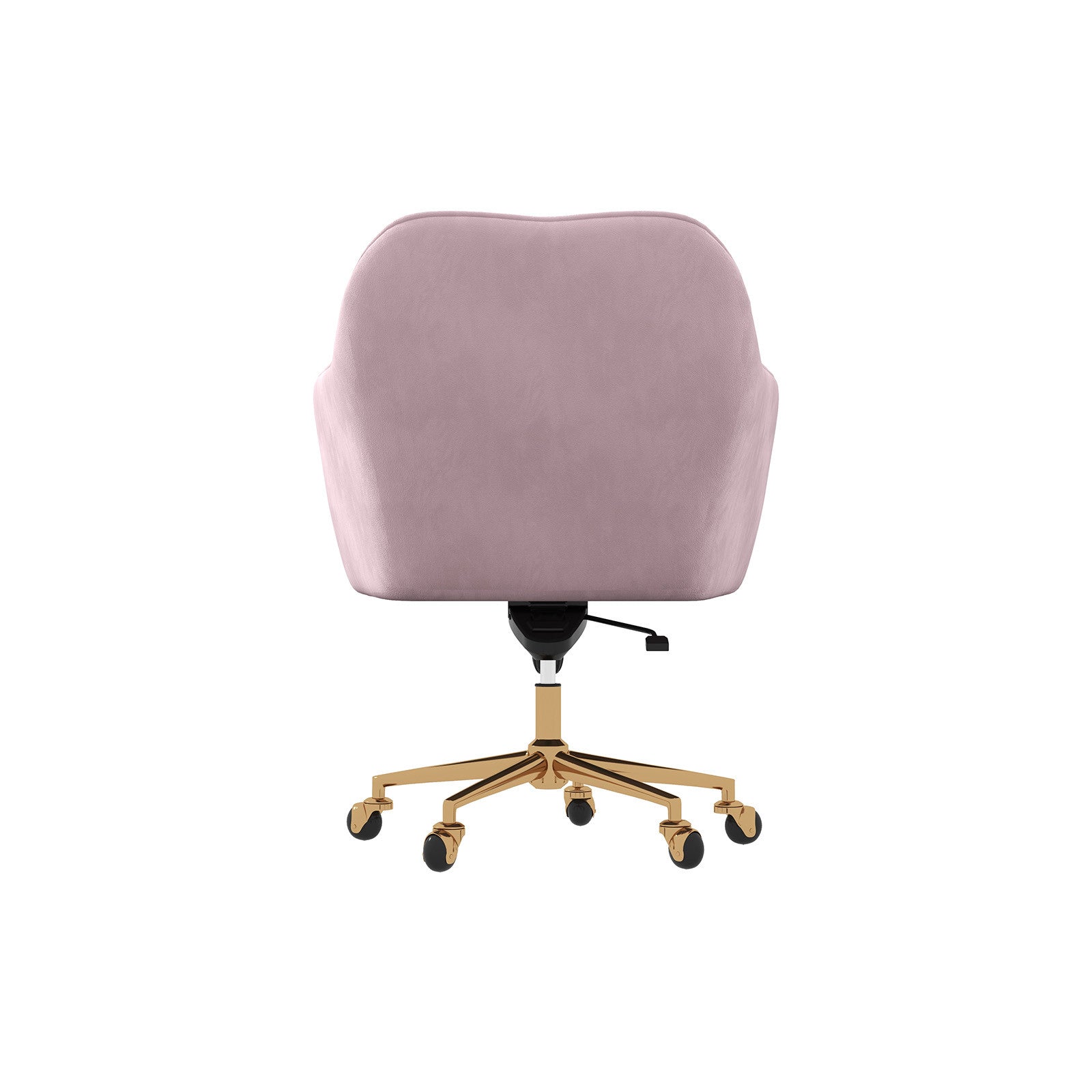Casa Decor Arles Velvet Office Chair Mid Back Swivel Height Adjustable Blush V160-10004478
