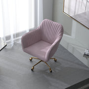 Casa Decor Arles Velvet Office Chair Mid Back Swivel Height Adjustable Blush V160-10004478