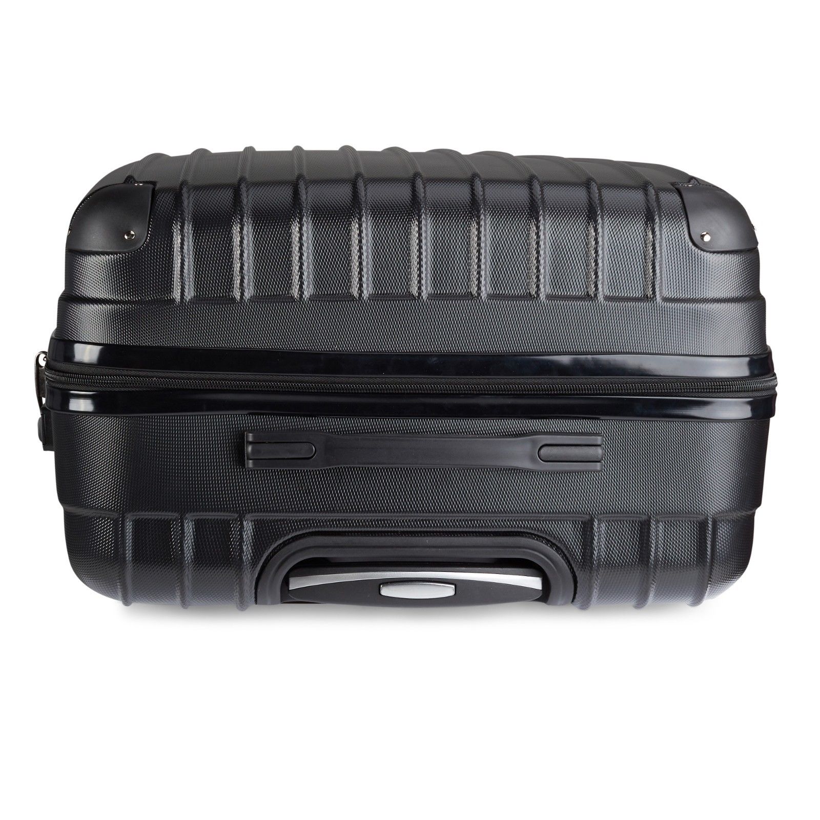 Milano Premium 3pc ABS Luggage Suitcase Luxury Hard Case Shockproof Travel Set - Black V160-151170