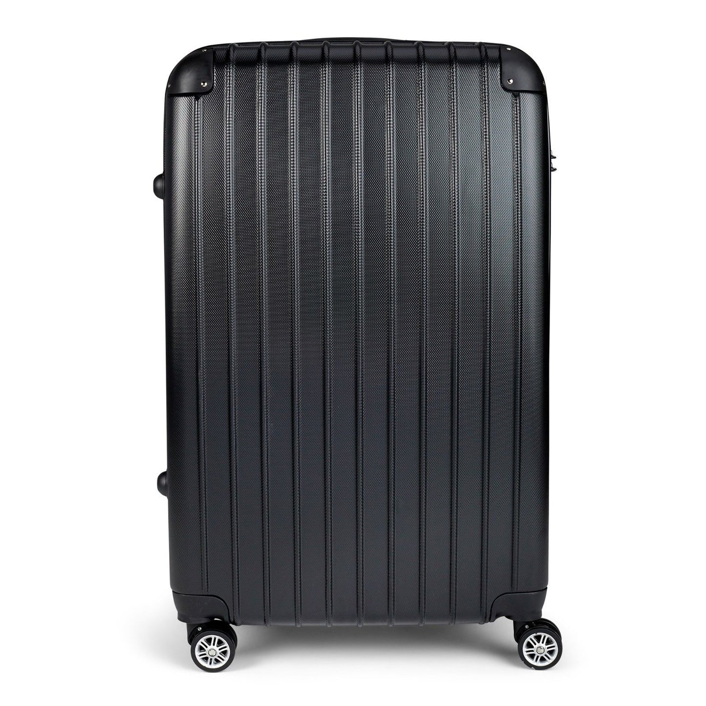 Milano Premium 3pc ABS Luggage Suitcase Luxury Hard Case Shockproof Travel Set - Black V160-151170