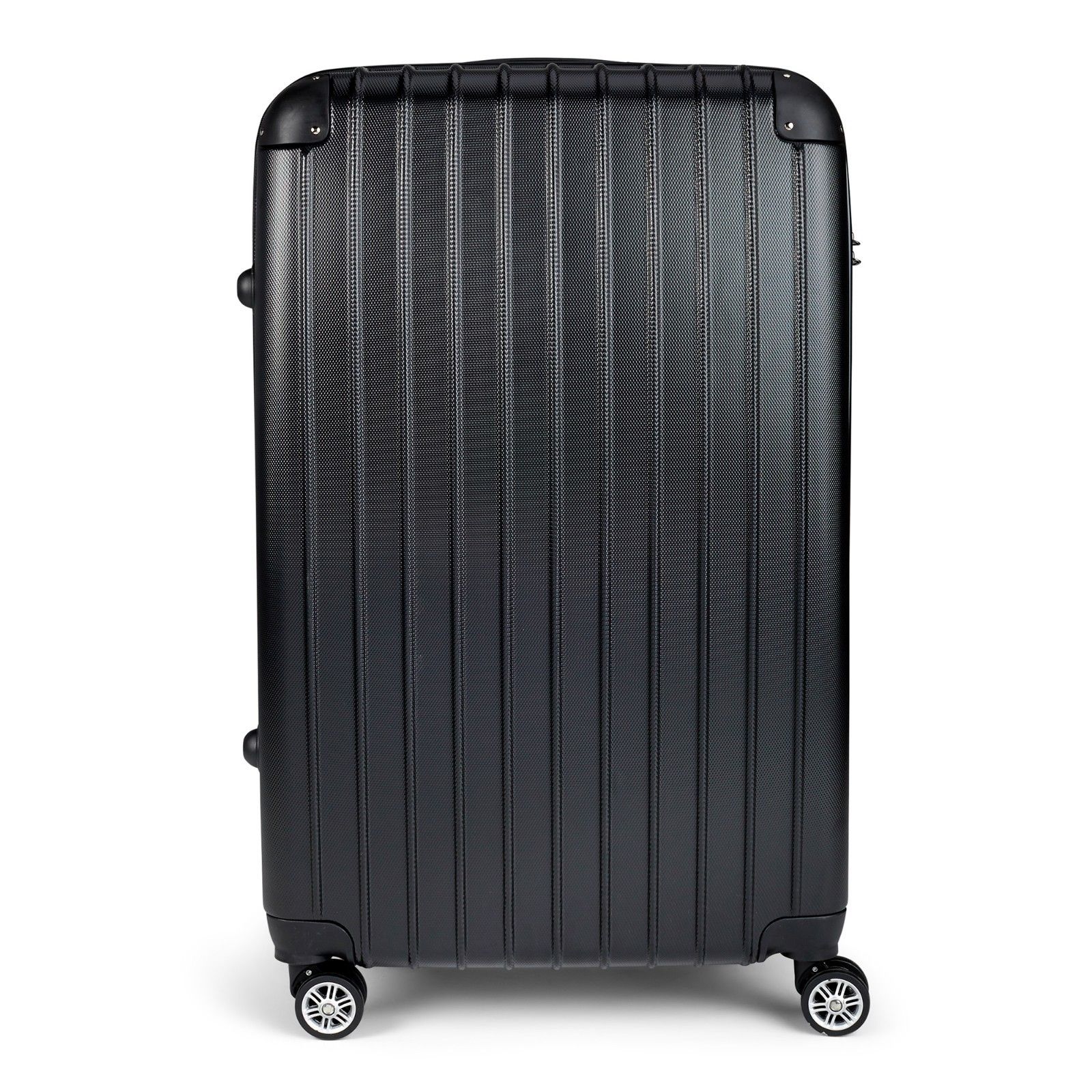 Milano Premium 3pc ABS Luggage Suitcase Luxury Hard Case Shockproof Travel Set - Black V160-151170