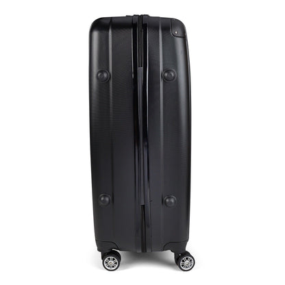 Milano Premium 3pc ABS Luggage Suitcase Luxury Hard Case Shockproof Travel Set - Black V160-151170