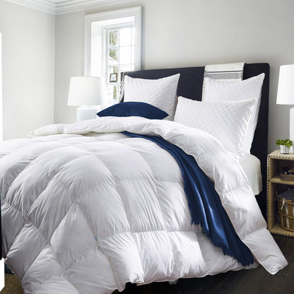 Royal Comfort Quilt 50% Duck Down 50% Duck Feather 233TC Cotton Pure Soft Duvet - Queen - White V160-201516
