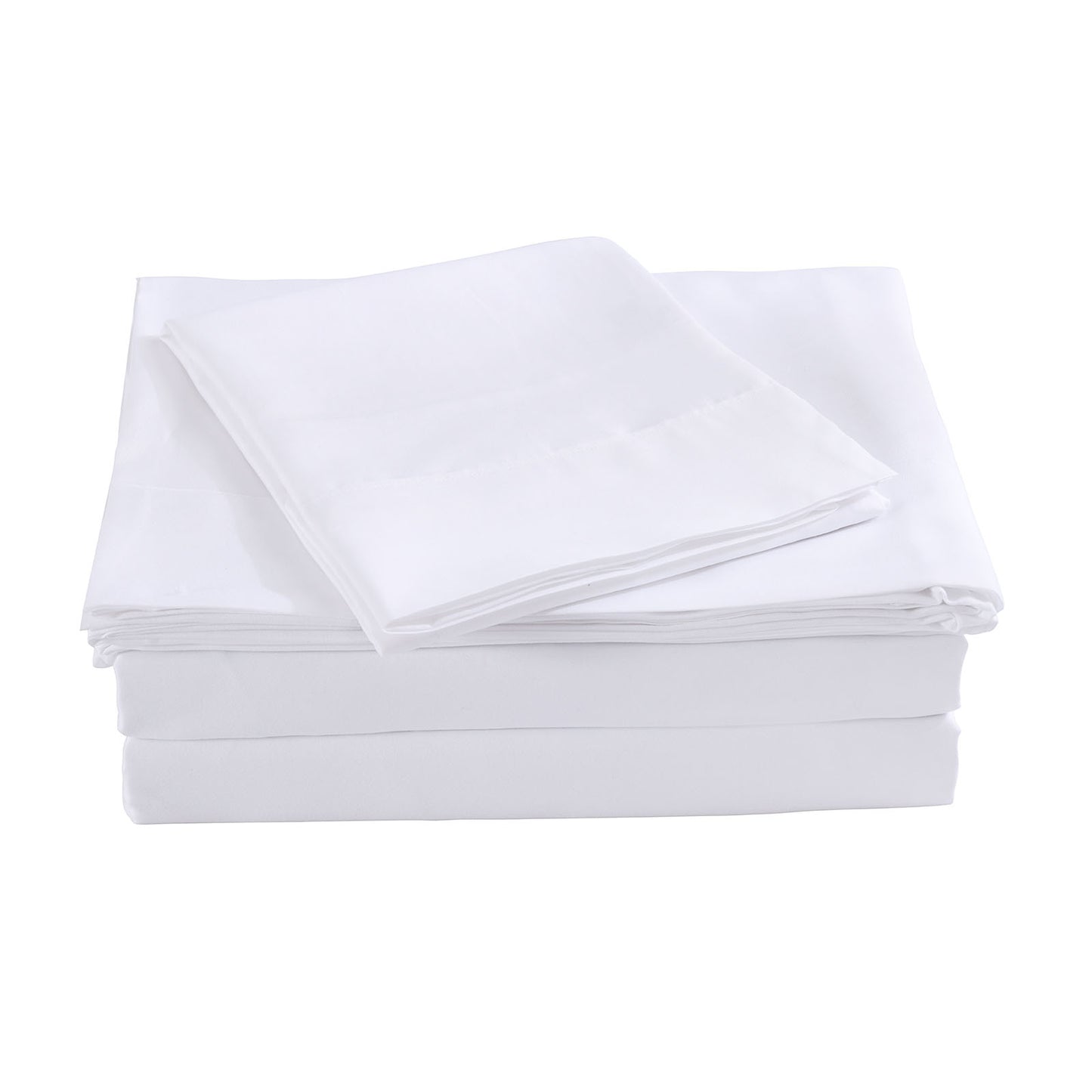 Royal Comfort Bamboo Blended Sheet & Pillowcases Set 1000TC Ultra Soft Bedding - Double - White V160-201992