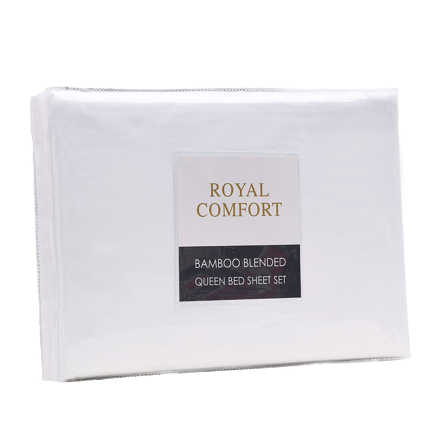 Royal Comfort Bamboo Blended Sheet & Pillowcases Set 1000TC Ultra Soft Bedding - Queen - White V160-201996