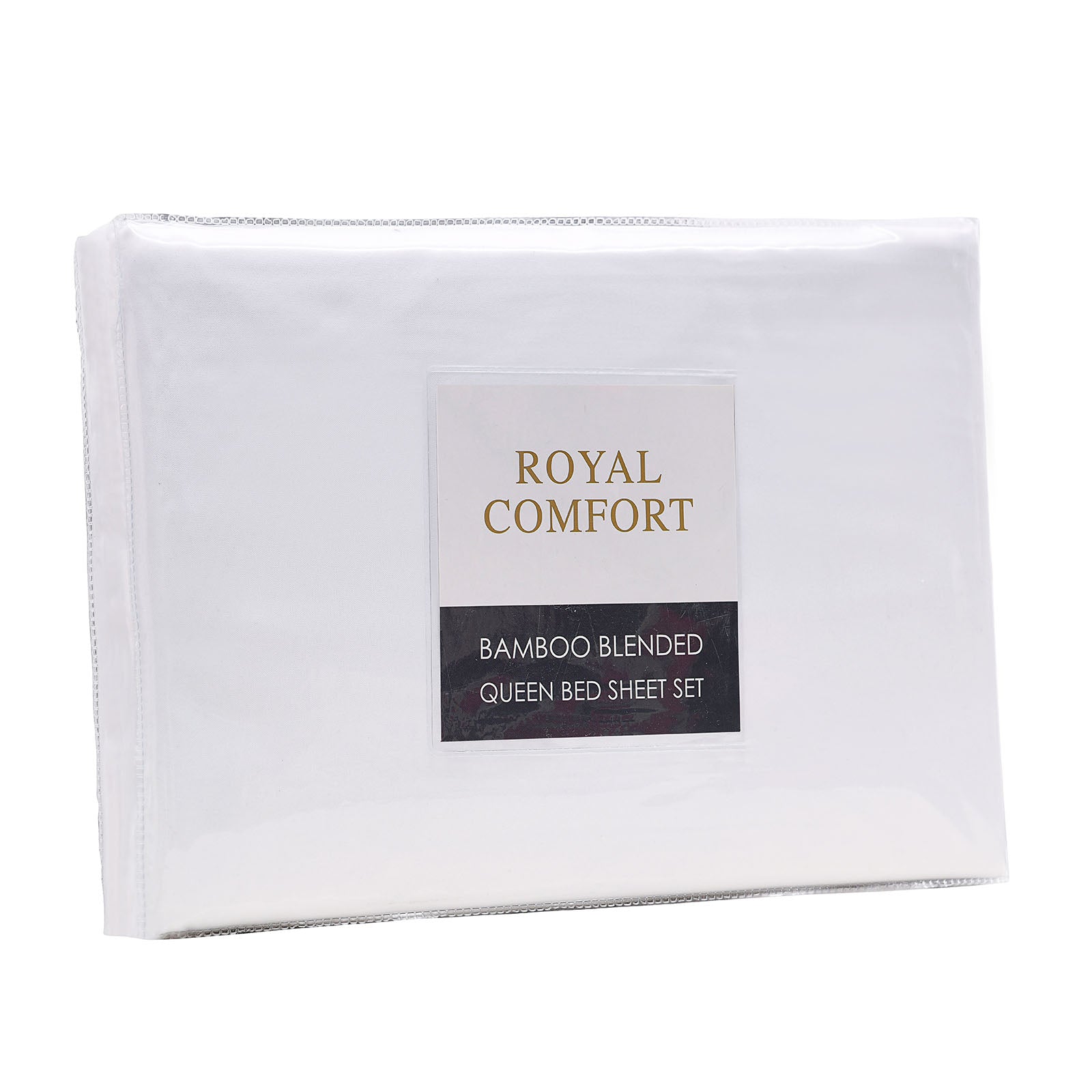 Royal Comfort Bamboo Blended Sheet & Pillowcases Set 1000TC Ultra Soft Bedding - Queen - White V160-201996