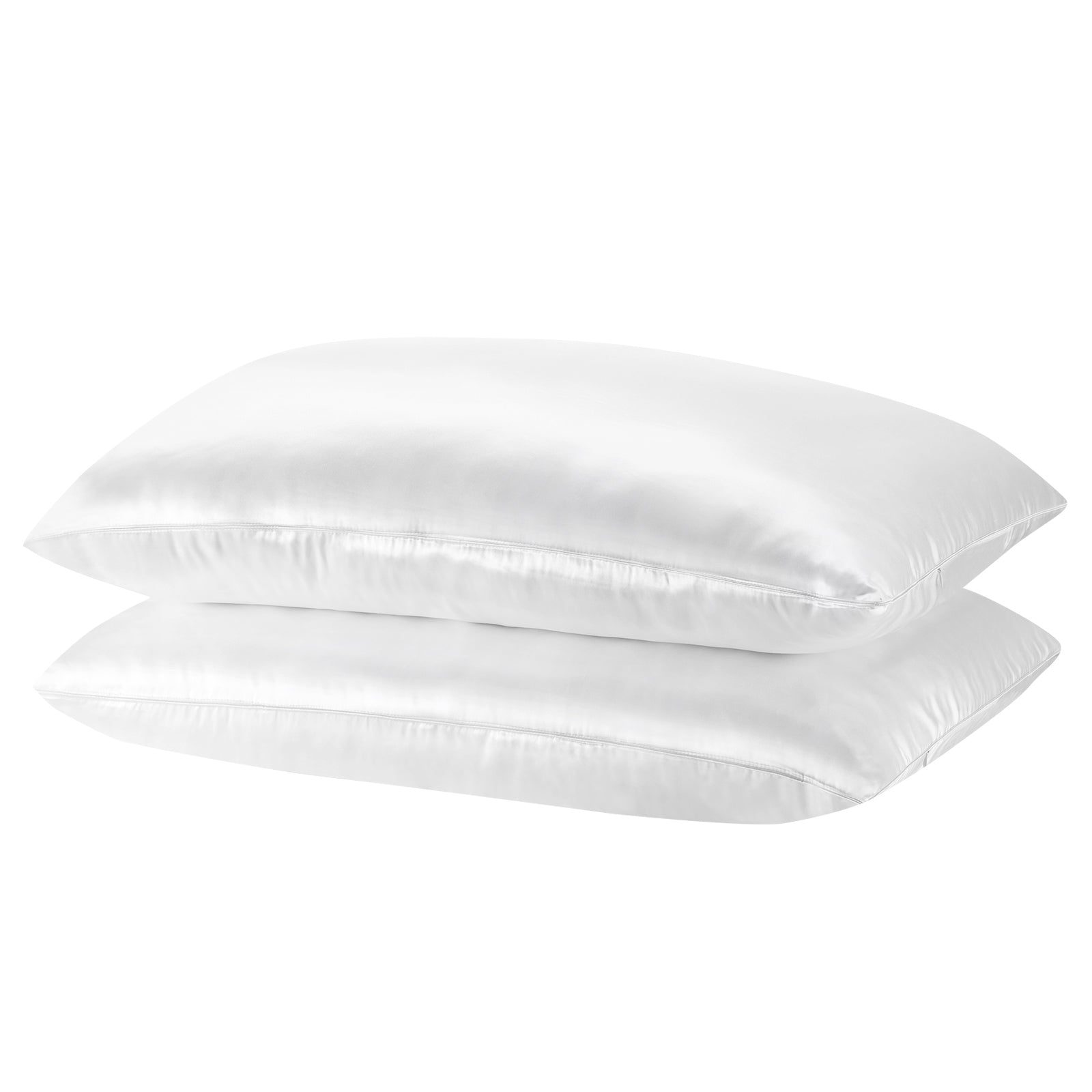 Royal Comfort Mulberry Soft Silk Hypoallergenic Pillowcase Twin Pack 51 x 76cm - White V160-202022