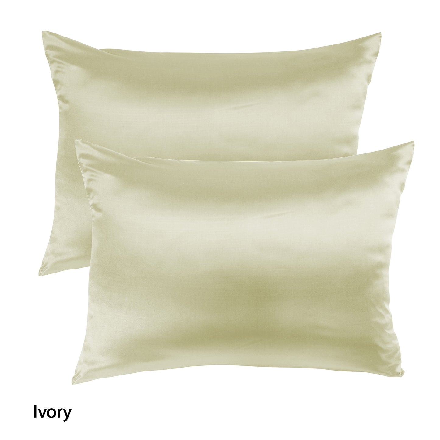 Royal Comfort Mulberry Soft Silk Hypoallergenic Pillowcase Twin Pack 51 x 76cm - Ivory V160-202023