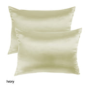 Royal Comfort Mulberry Soft Silk Hypoallergenic Pillowcase Twin Pack 51 x 76cm - Ivory V160-202023