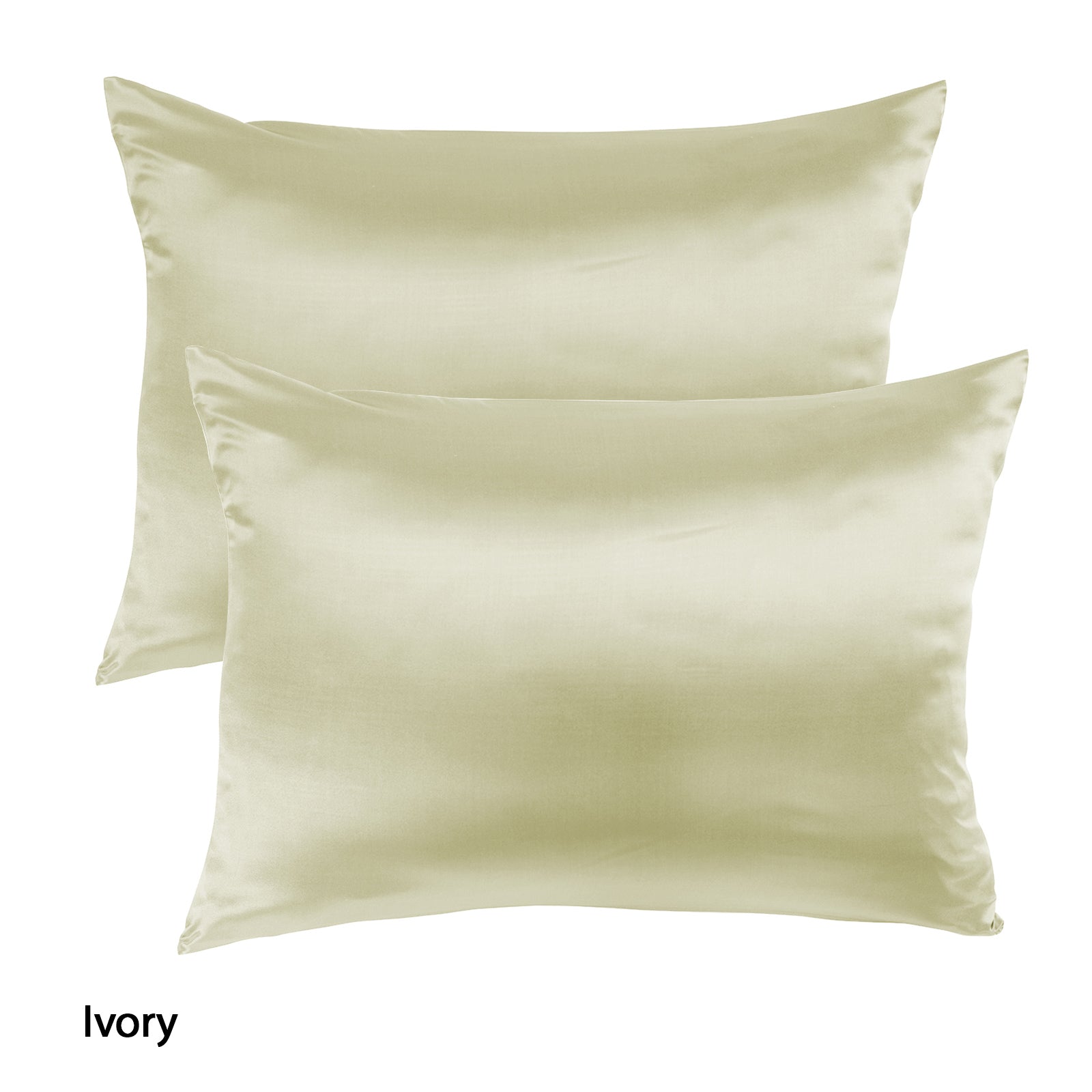 Royal Comfort Mulberry Soft Silk Hypoallergenic Pillowcase Twin Pack 51 x 76cm - Ivory V160-202023