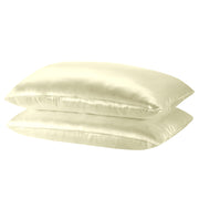 Royal Comfort Mulberry Soft Silk Hypoallergenic Pillowcase Twin Pack 51 x 76cm - Ivory V160-202023